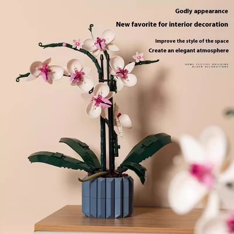 Butterfly Orchid Building Blocks Starry Sky Children's Assembled Toys