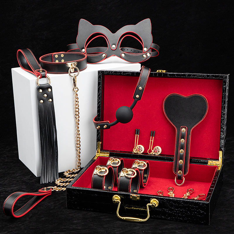 Set Of High-end BDSM Training Tools 8-piece Collar Set
