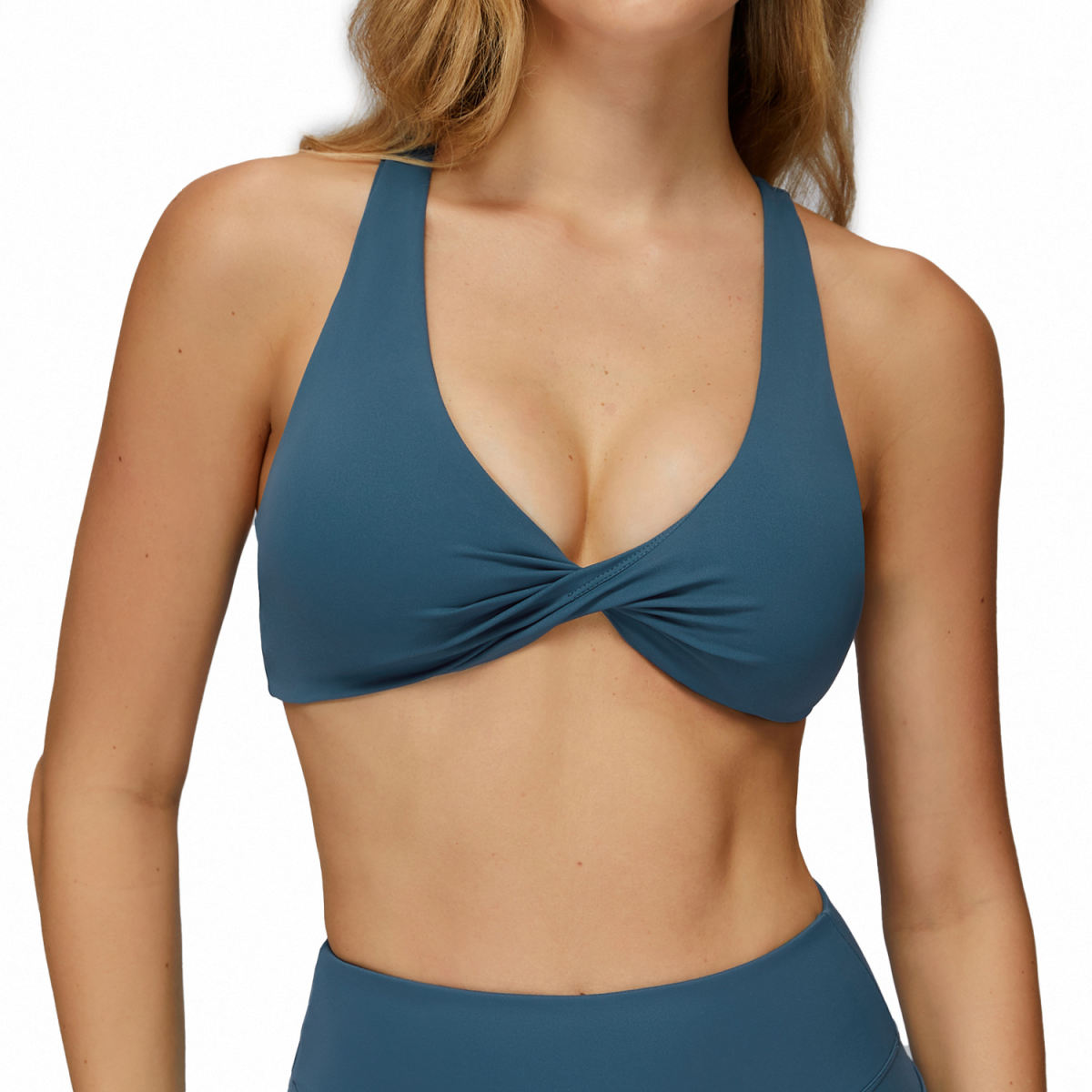 Nude Feel Pleated Yoga Bra Tight And Quick-drying