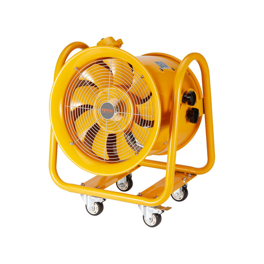 Portable Ventilator, 16" Heavy Duty Cylinder Fan, 1100W Strong Shop Exhaust Fan 4240CFM, 16.4ft Power Cord (No Charging Head), Industrial Utility Blower For Sucking Dust, Smoke Home/Workplace