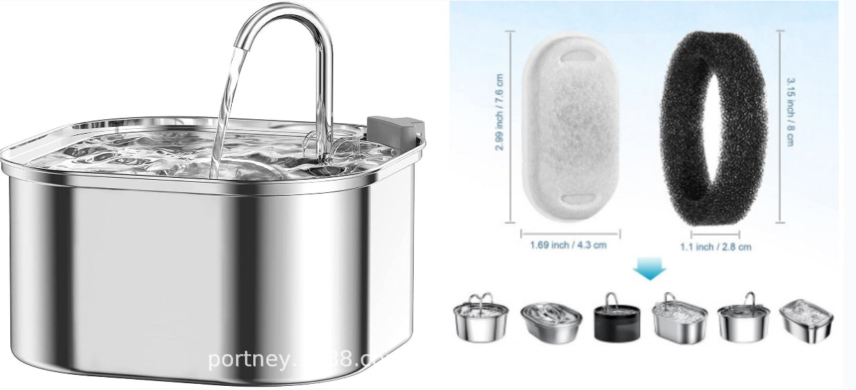 3.2L Stainless Steel Faucet Pet Water Dispenser