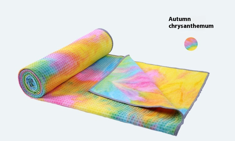 Fitness Towel Non-slip Exercise Drape Multi-color Tie-dye Yoga Towel