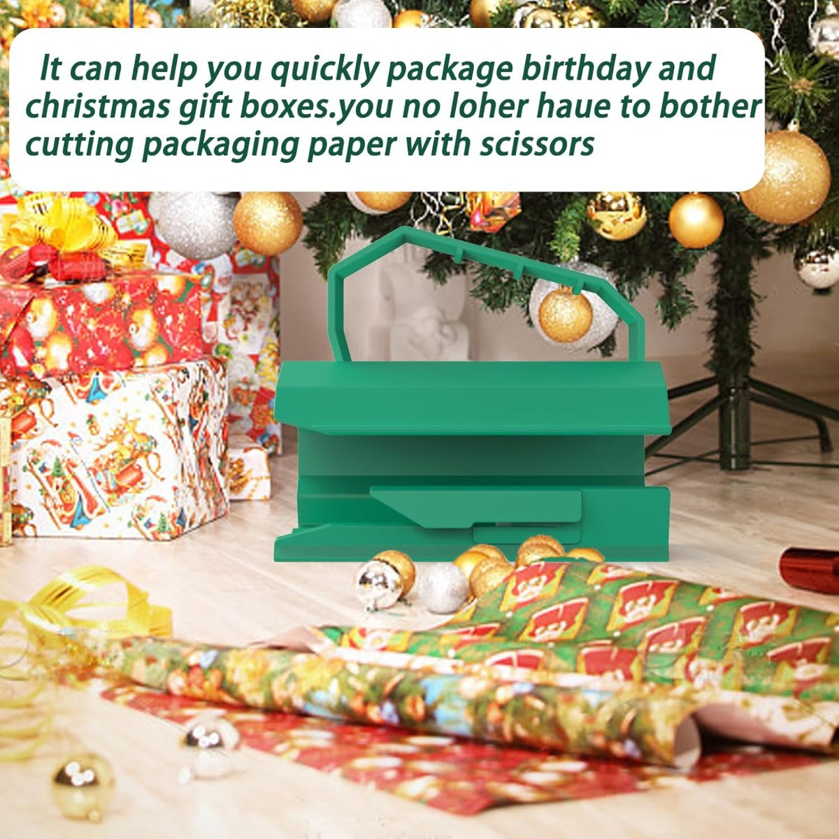 Portable Gift Wrap Roll Cutter – High-strength ABS Material For Smooth Cuts, Efficient Gift-wrapping Tool For Christmas, Birthdays, And Parties (Size: 12 X 6.5 X 6.5 Cm)