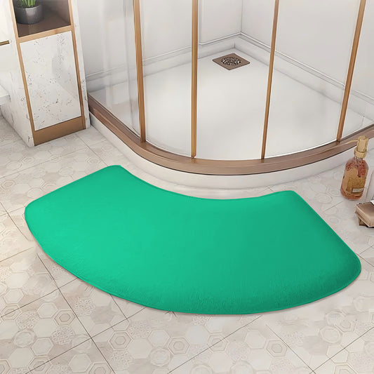 Fan-shaped Bath Mat  Water-absorbent And Anti-slip