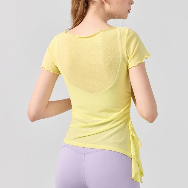 Yoga Jacket Women's Summer Fitness T-shirt Short Sleeve Quick-drying Yoga Clothes
