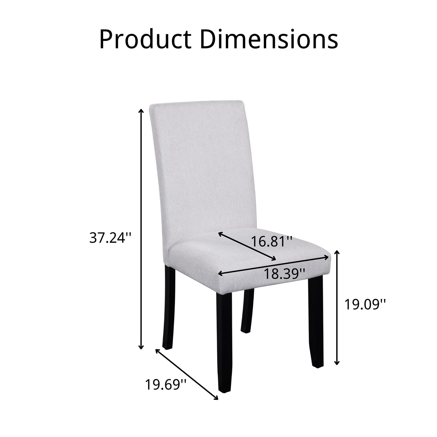 Modern Dining Room Chairs Set Of 4, Accent Diner Chairs Upholstered Fabric Side Stylish Kitchen Chairs With Solid Wood Legs And Padded Seat - Beige