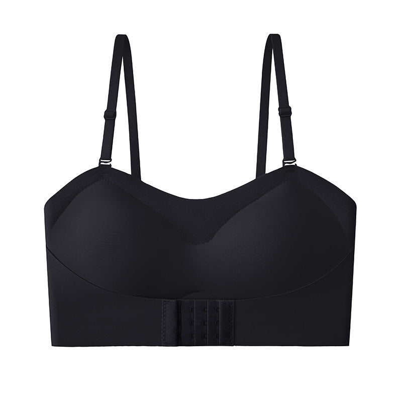 Simple Strapless Beauty Back Non-slip Front Buckle Girl Push-up Underwear