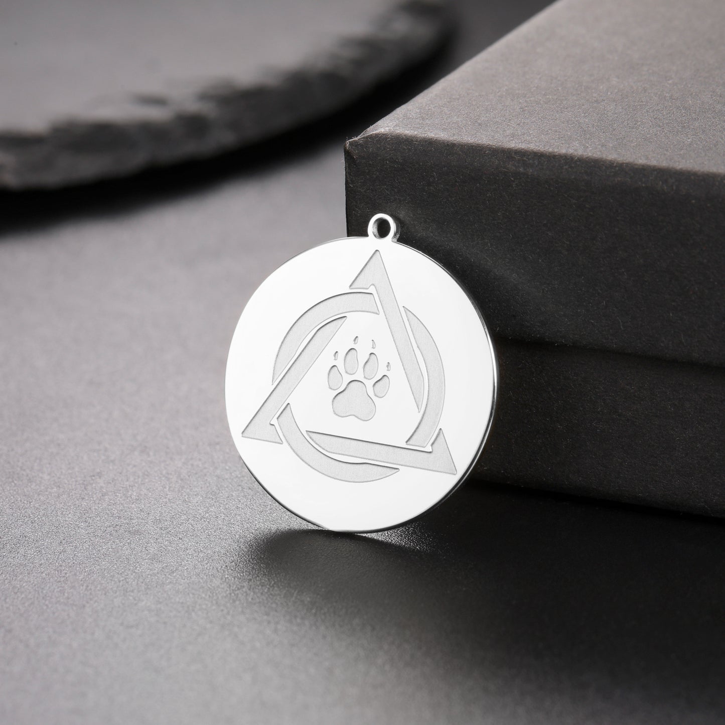 Stainless Steel Diy Ornament Accessories Cutting Paw Pendant Necklace