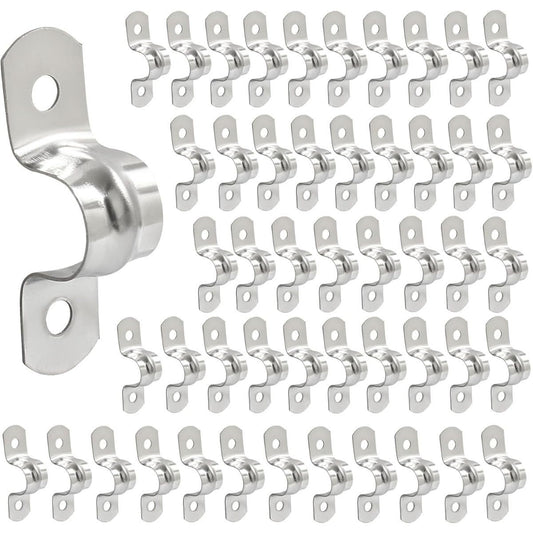 U-shaped Pipe Clamps, 75 Pcs - Pipe Clamp Set For Installations And Assembly Work In The Home And Workshop