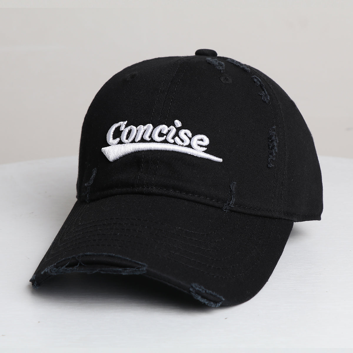 Men's And Women's Distressed Frayed-edge Design Soft-top Casual Baseball Cap, Retro Street Style Sun-protective Beanie Hat, Suitable For Outdoor Outings, Daily Commutes