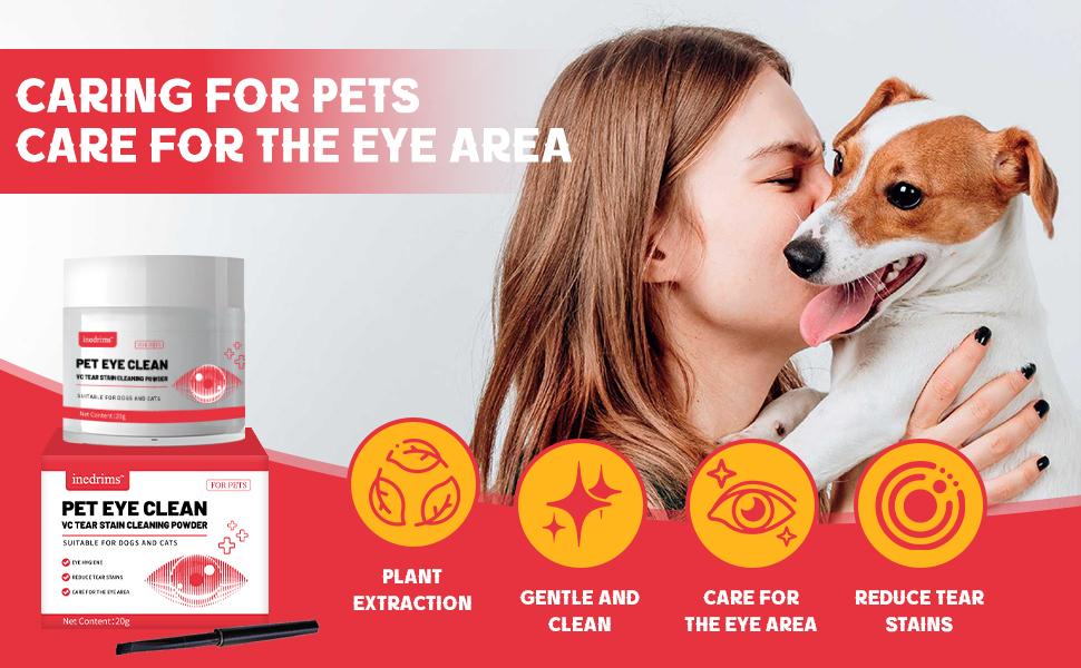 Pet Tear Stain Removal Powder - Natural And Gentle Formula, Eye And Fur Care, Tear Stain Removal And Brightening, An Essential Product For Pet Eye Cleaning.