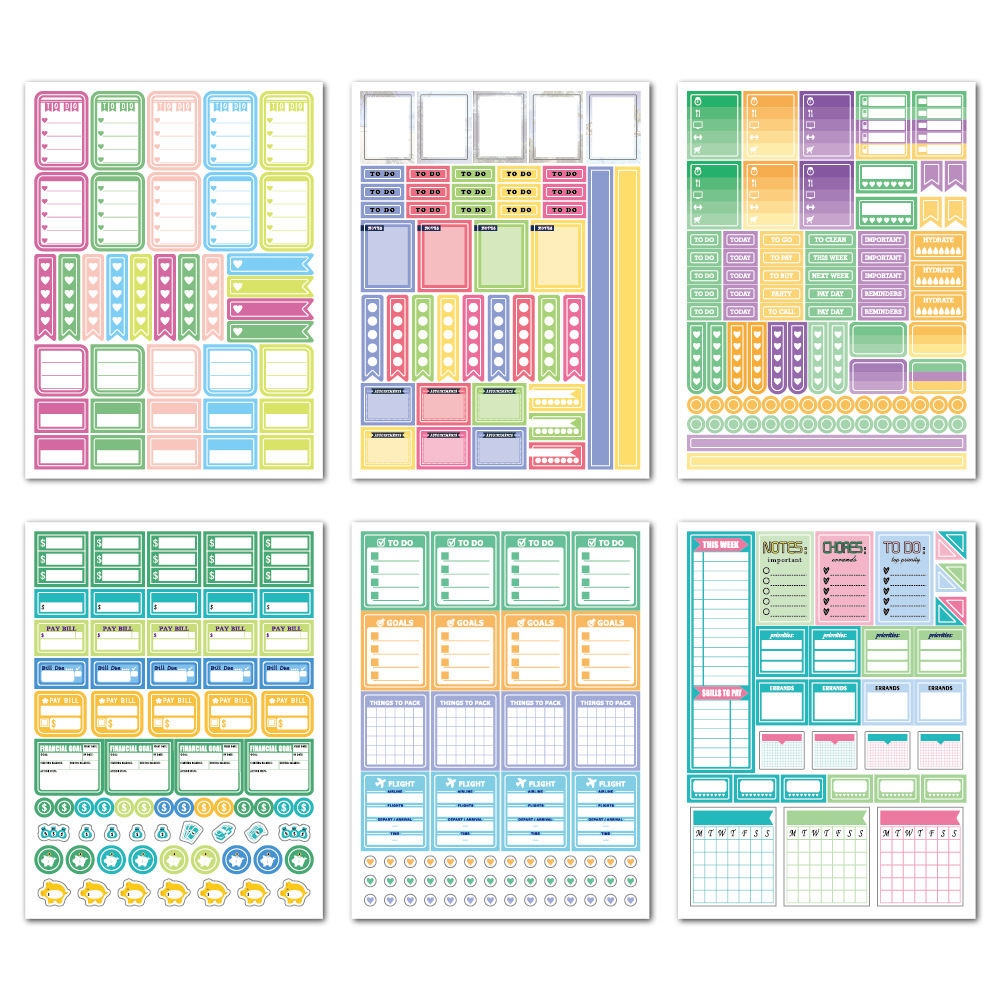 Planner Stickers Set Seasonal Monthly