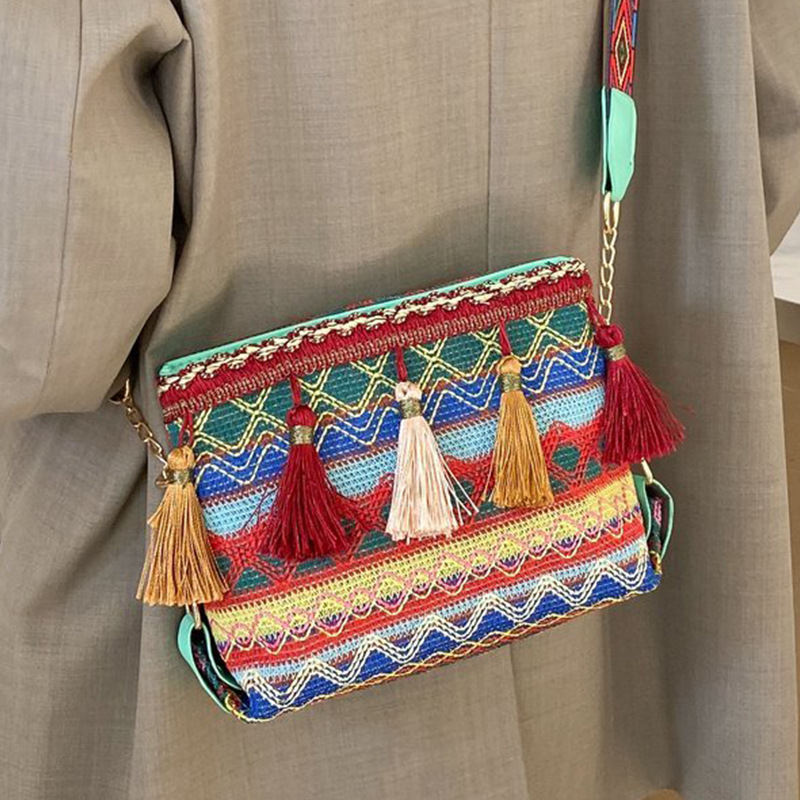 Korean-style Fashionable Wide-shoulder Crossbody Bag For Women