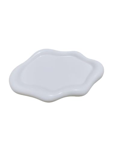 Cloud-Shaped Jewelry Tray & Ring Holder, Decorative Vanity Key Dish for Women, Cute Aesthetic Room Decor Trinket Plate Bow...
