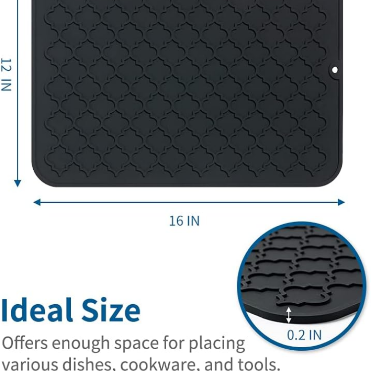 Dish Drying Mats For Kitchen Counter-Silicone Dish Drying Mat-Kitchen Dish Drying Pad Heat Resistant Mat-Kitchen Gadgets Kitchen Accessories Kitchen Small Appliances
