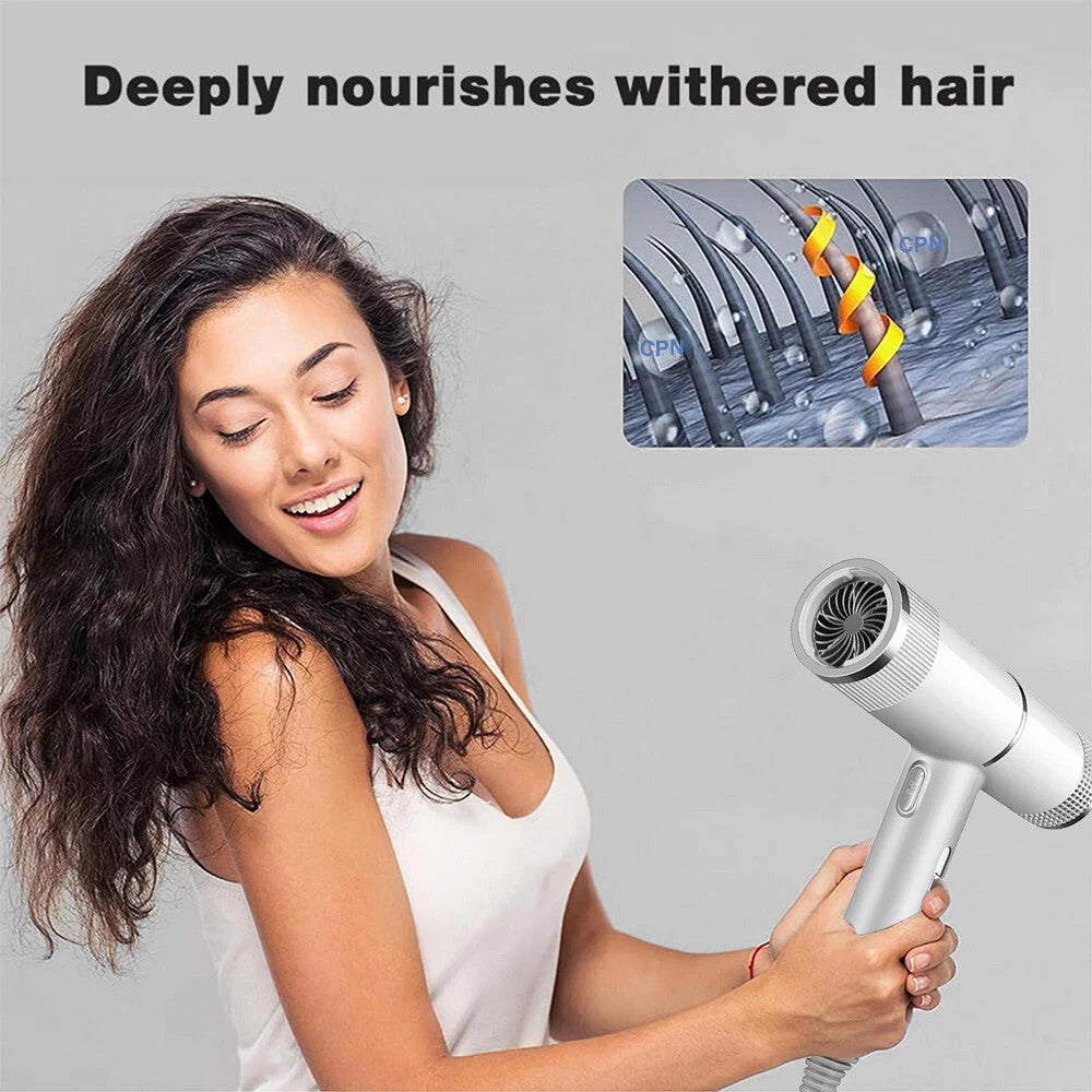 3in1 Professional Style Hair Dryer Nozzle Concentrator Blower Pro Salon Heat UK