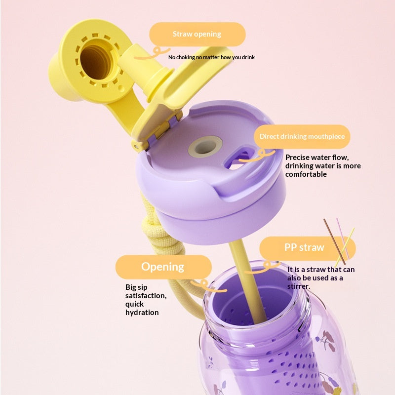 Straw-top Portable Cold-water Cup With Tea Infuser Compartment