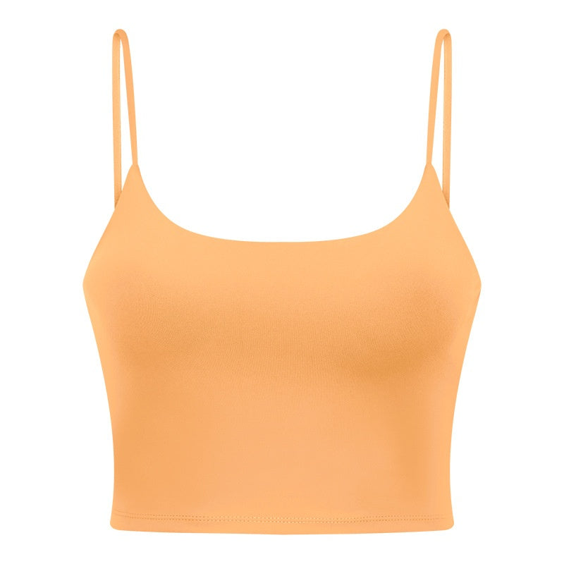 Yoga Jacket Women's Sports Underwear With Chest Pad Thin Belt Beauty Back