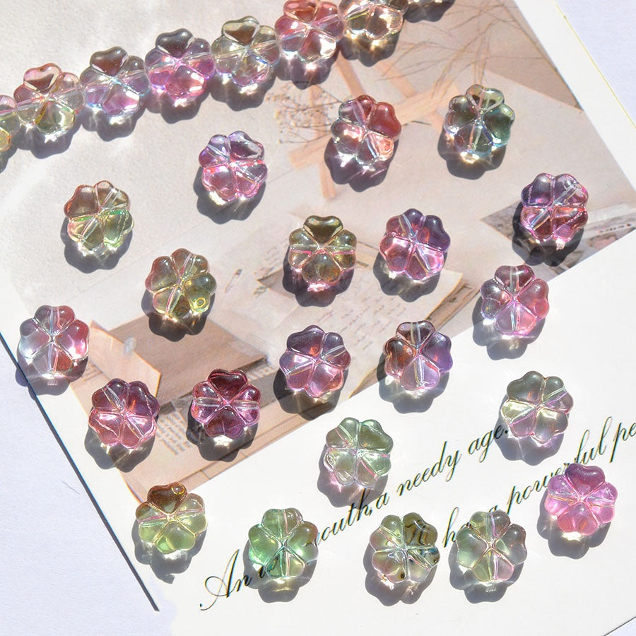 10MM Gradient Color Crystal Glass Scattered Beads Diy Ornament Accessories