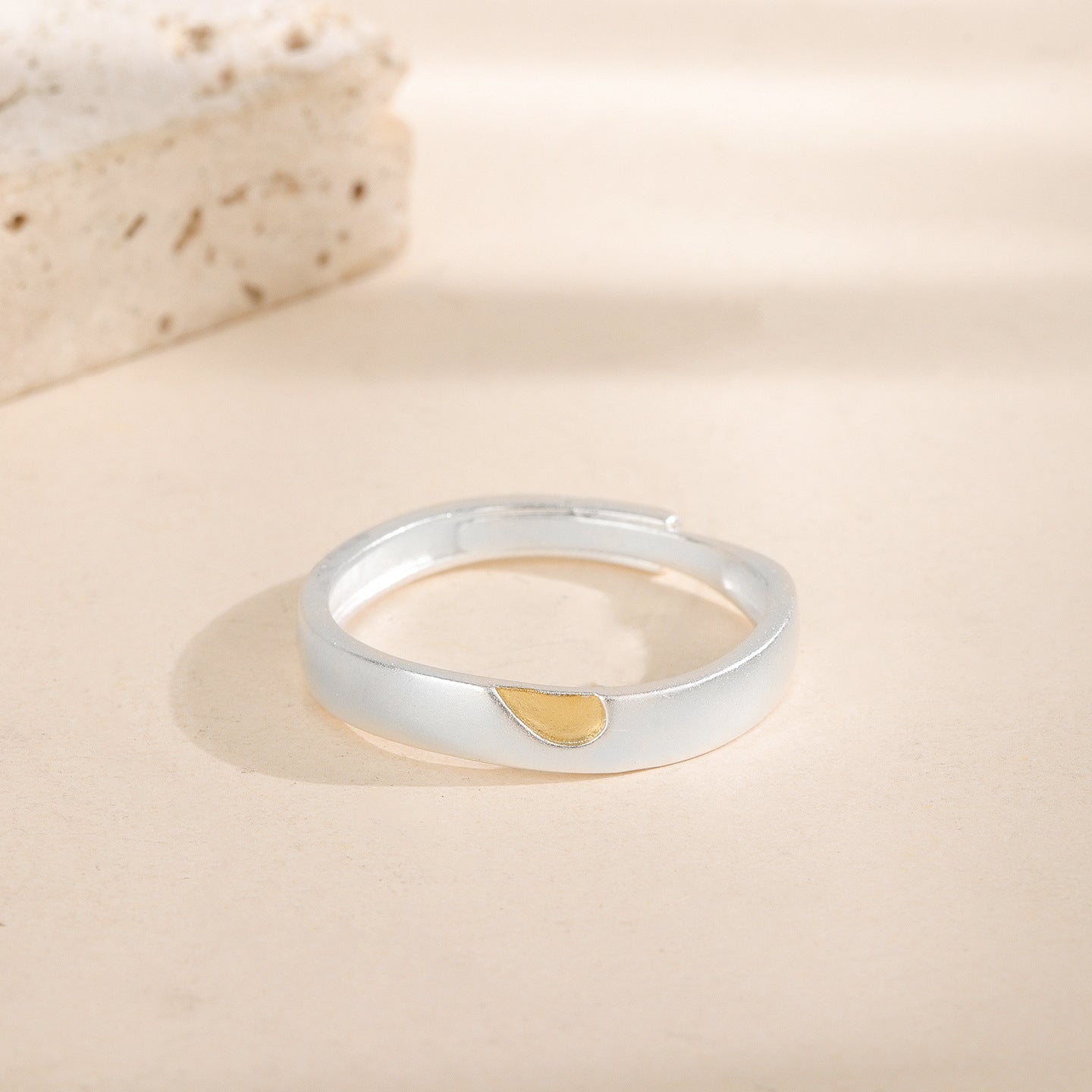 2pcs S999 Fine Silver Confession Couple Rings, Stylish Niche Matching Bands, Ideal Gift For Long-distance Lovers