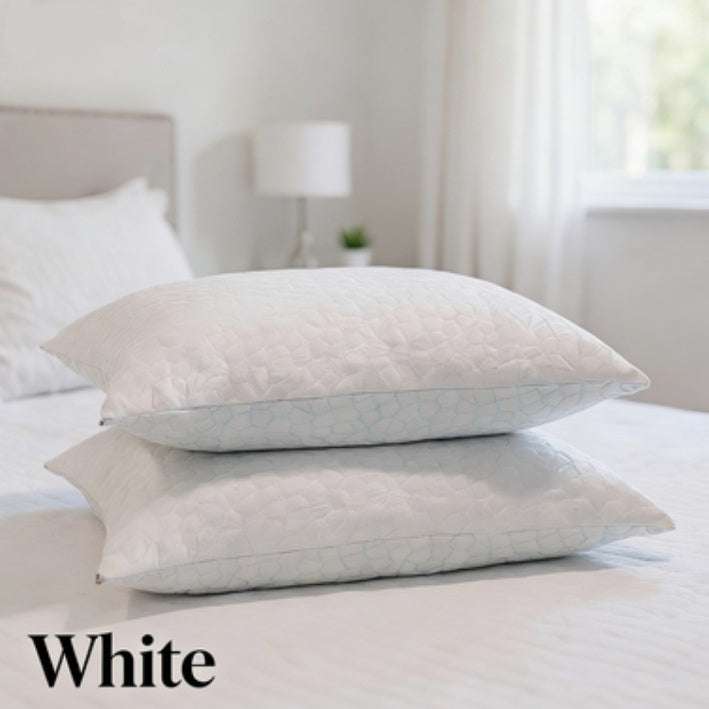 Memory Foam Fabric With A Stone Patterned Cooling Texture Blue Crumb Sponge Pillow