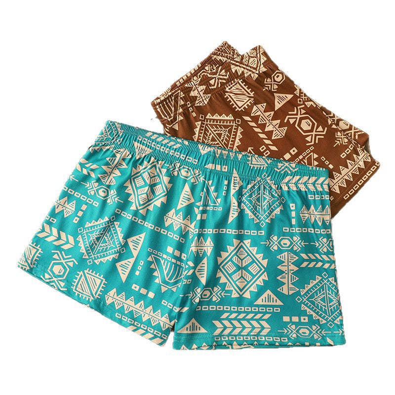 Retro Ethnic Style Men's Casual Home-Use Boxer Briefs
