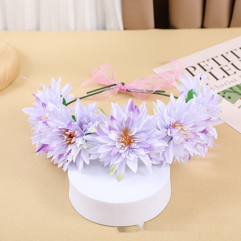 Children's Garland Headdress Adult Super Fairy Flowers Mori Girl Princess Head-mounted Performance Hair Accessories