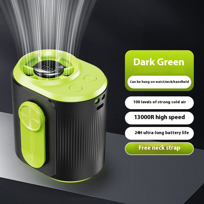 USB Charging Digital Display Portable Outdoor Wind Hanging Neck Fan