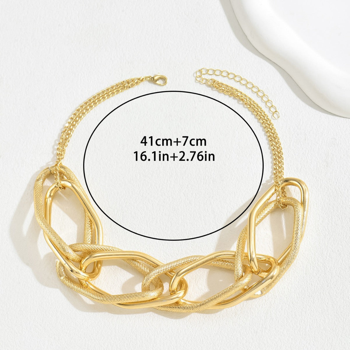 Cross-border European American Fashion OL Women Necklace, Unique Hip Hop Metal Exaggerated Niche Design Long Clavicle Neck Jewelry