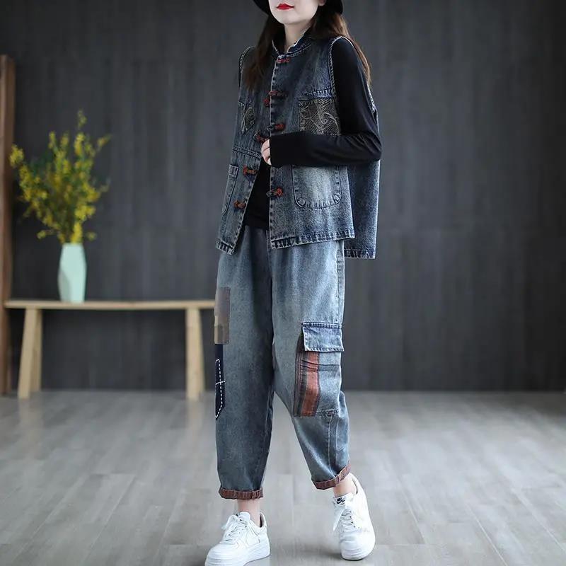 Autumn New Arrival Artistic Vintage Ethnic Style Waistcoat
