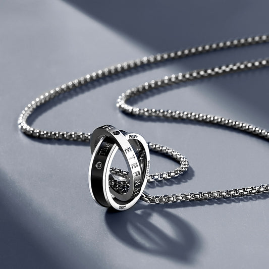Necklace Male Hip-Hop Personality Pendant Niche All-match Sweater Chain Sweater Chain Titanium Steel Non-fading Male Accessories