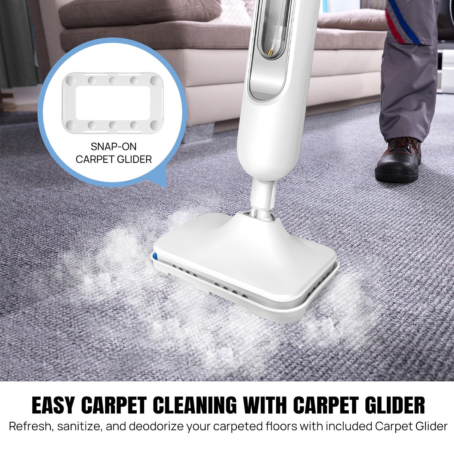 12 In 1 Steam Mop Hot Cleaner Floor Carpet Window Washer Hand Steamer Home 5000W