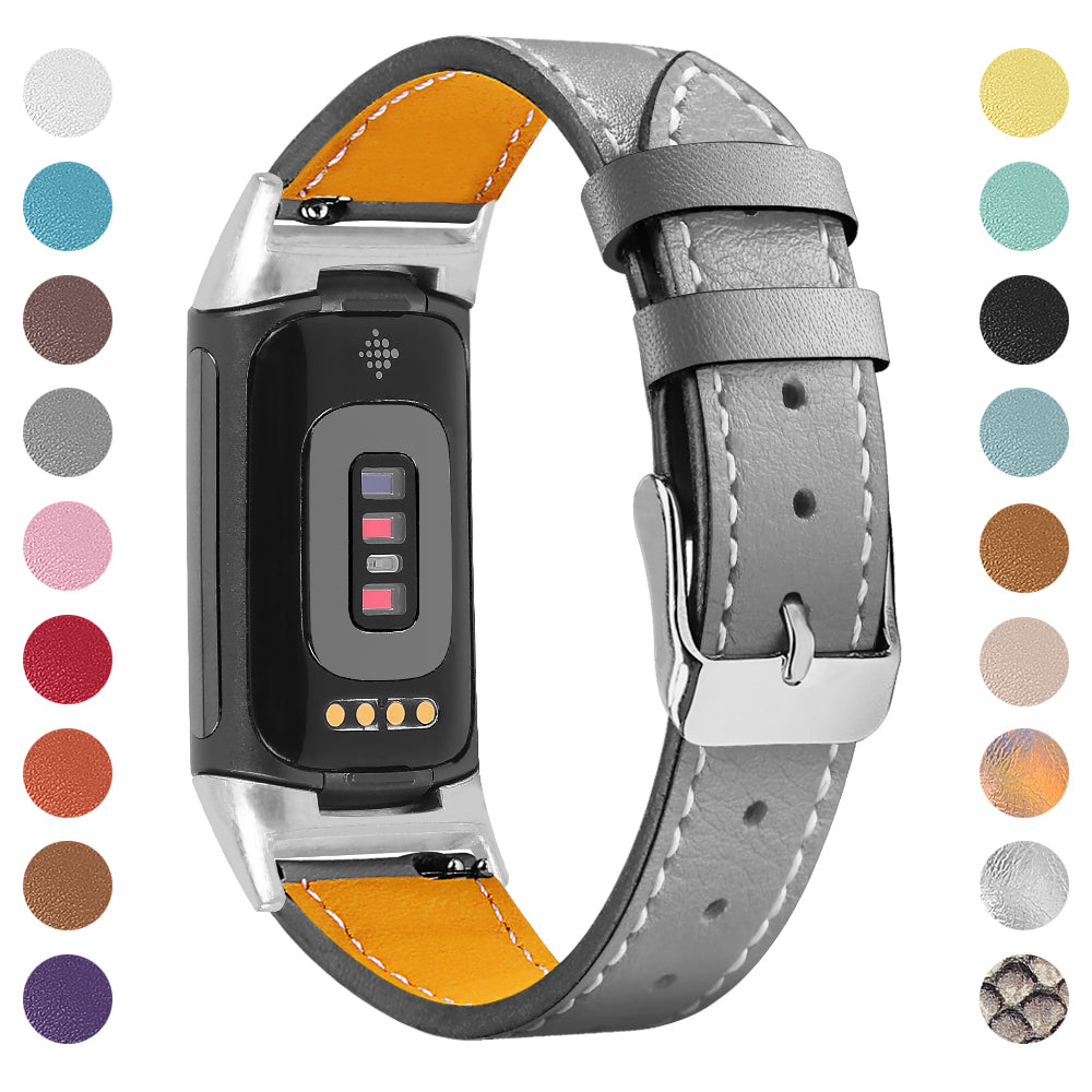 Smart Watch Charge5 First Layer Cowhide Leather Strap