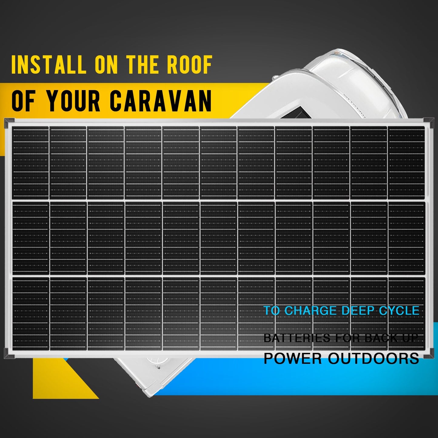 350W Solar Panels Kit Mono Portable 350 Watt 12V Home Caravan Camping Charging