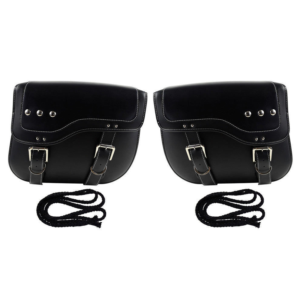 Universal PU Leather Motorcycle Accessories Large Side Bags
