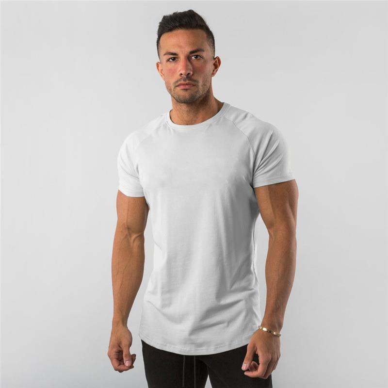 Fitness Short-Sleeve Crew-Neck Solid-Color Breathable Casual Top