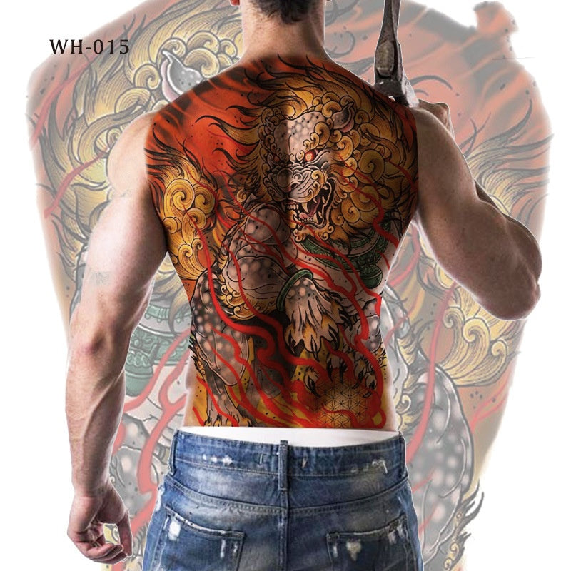 Tiger And Beauty Tattoo Stickers For Men And Women