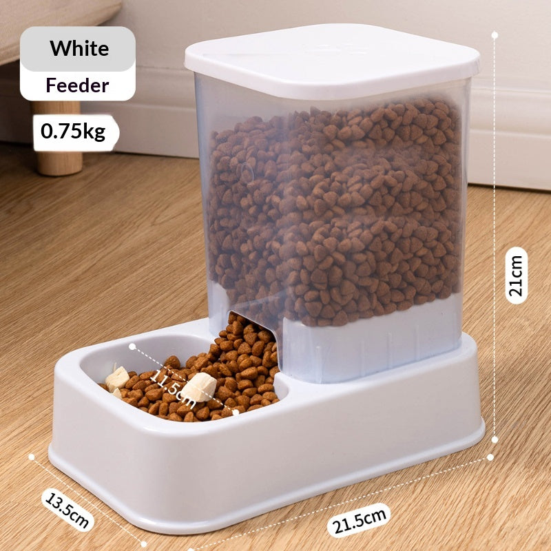 Cat Dog Bowl Food And Water Dispenser Automatic Dual-bowl Feeder Feeding Pet Supplies
