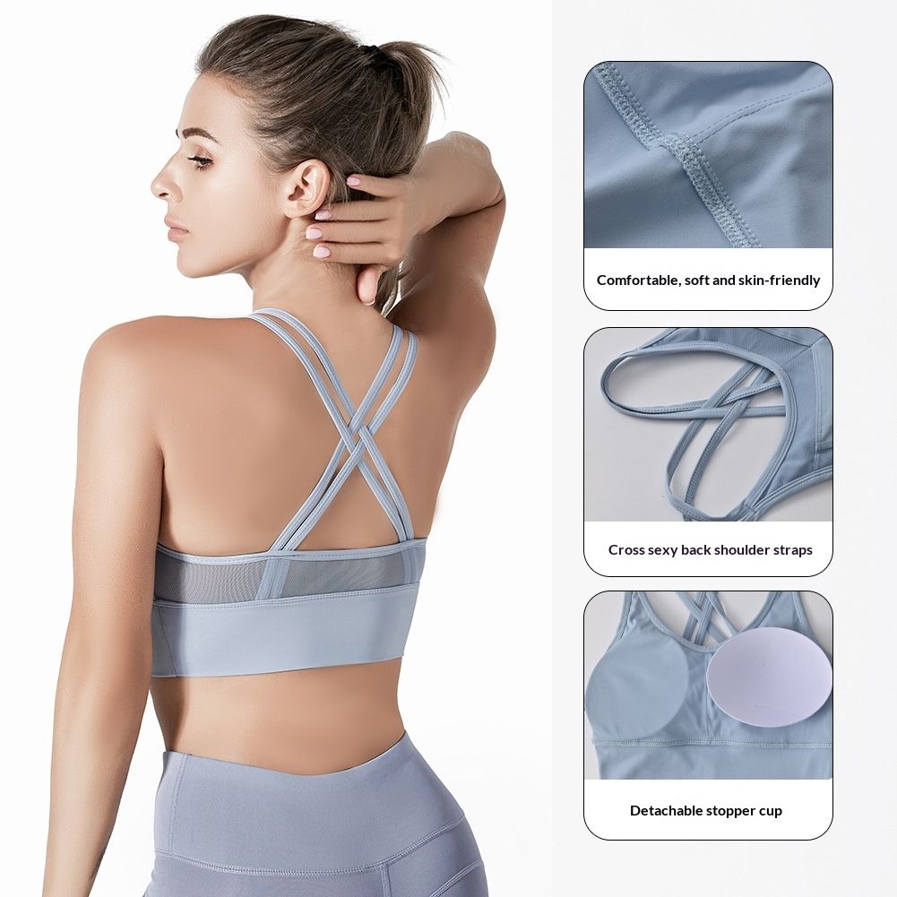 Shock-Resistant Sports Yoga Bra Underwear And Breathable RunningGym Tank Top