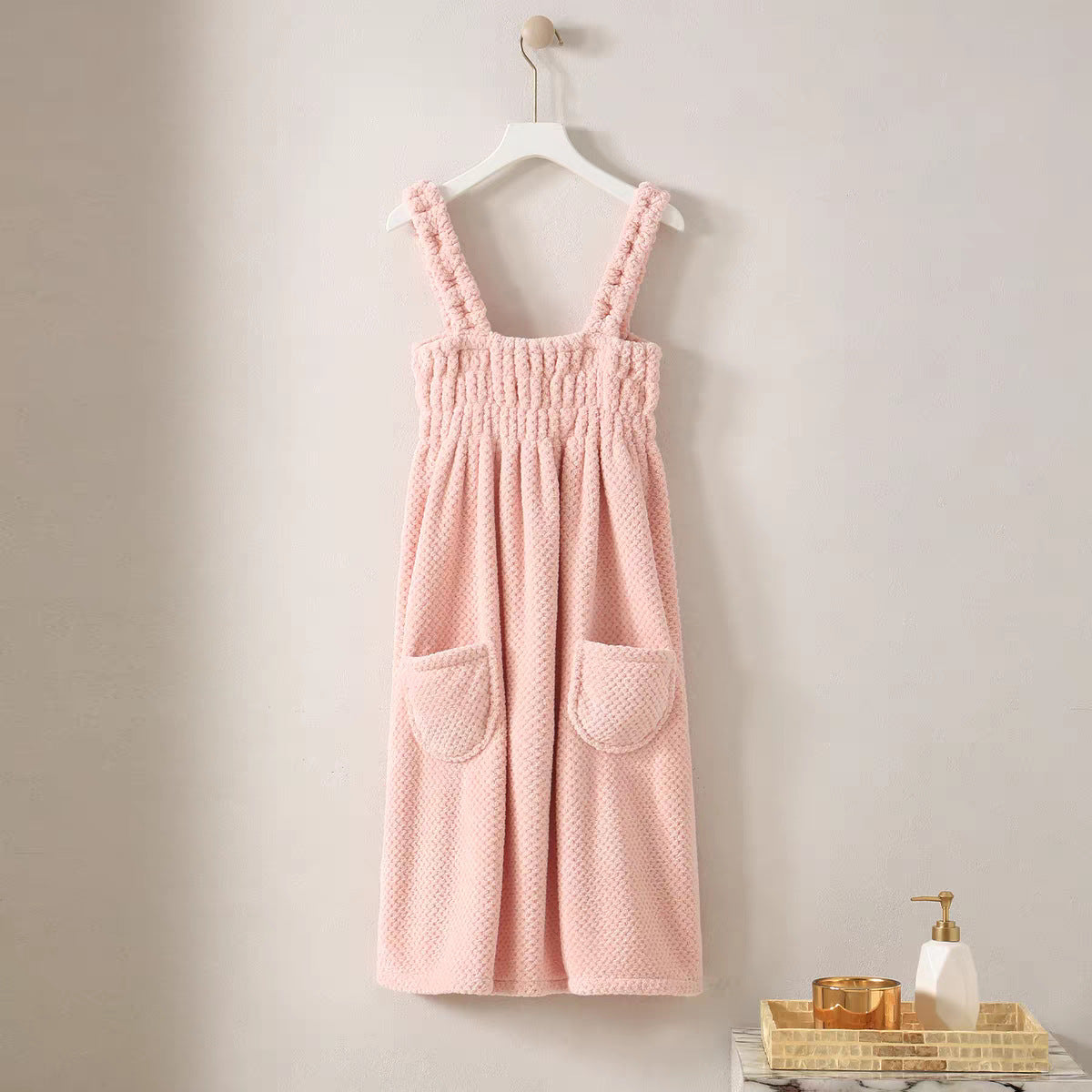 Womens Bath Towel Bra Wearable Absorbent Bath Skirt