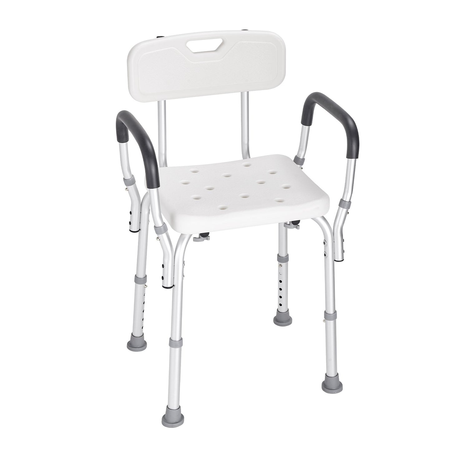 Shower Chair, Shower Seat With Back, Adjustable Height Shower Stool, Shower Chair For Inside Shower Bathtub, Non-slip Bathroom Bench Bath Chair For Elderly Disabled Handicap, 350 LBS Capacity