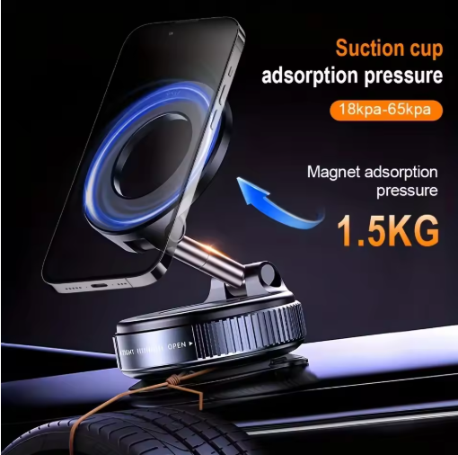 2026 NEW CAR Phone Magnetic Stand Multi Functional Vacuum Adsorption Stretching And Folding 360 Rotate Navigation Stand