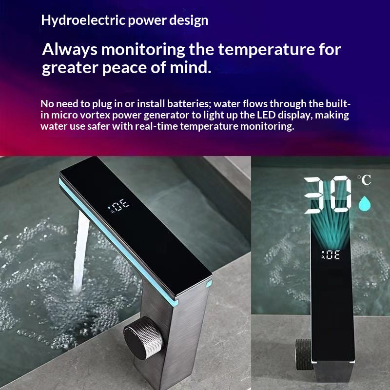 Smart Digital Display Ambient Light Hot And Cold Water Faucet