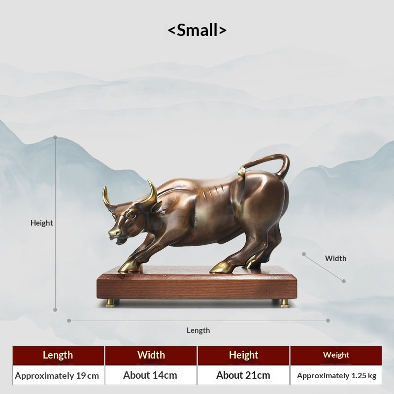Bronze Ox Craftsmanship American-style Office Desk Home Decor Item