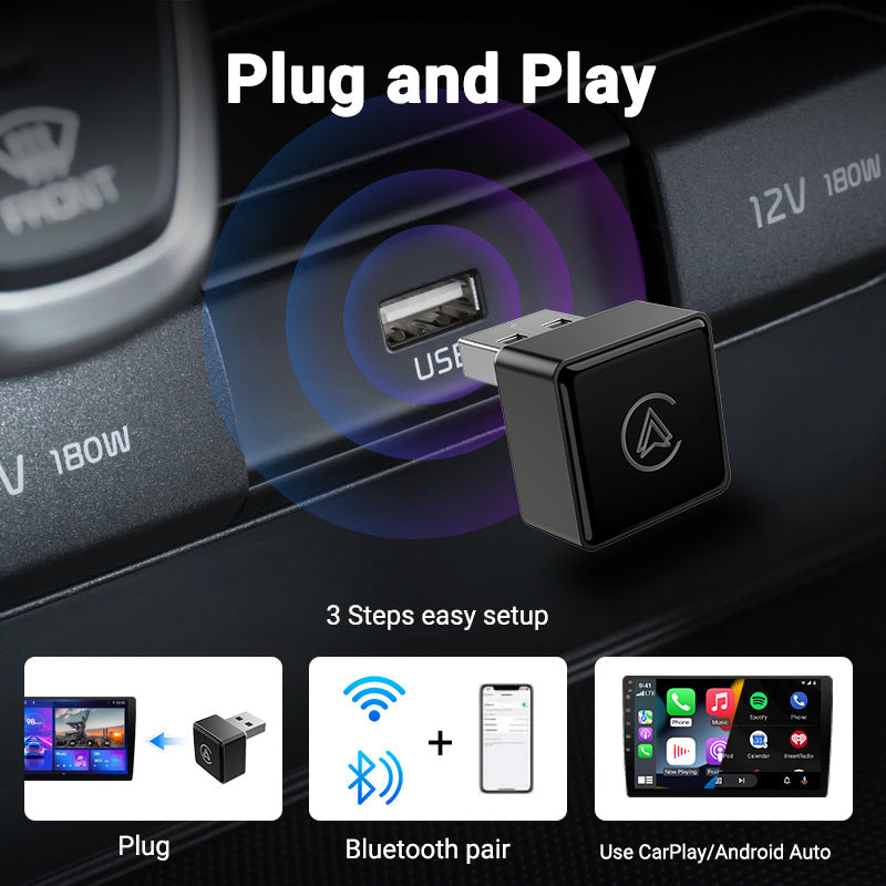 CarPlay Module 2-in-1 Smart Portable In-Car Connectivity Box