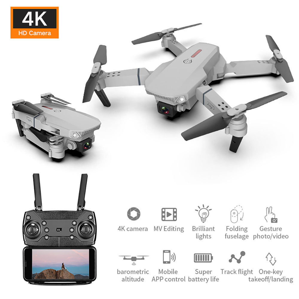 4K High-Pixel Camera WIFI Folding Drone High-Power Remote Control Plane Travel Aerial Photography Children Toys