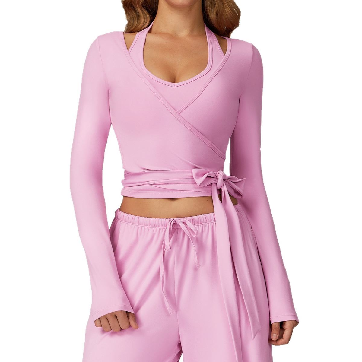 Fleece Yoga Long-sleeve Yoga Outfit Outdoor High-end Sportswear
