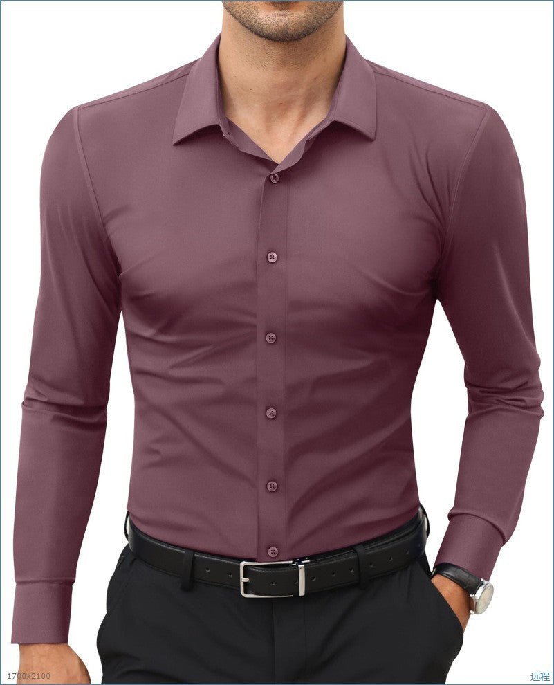 Stretch White Button-Down Mens Plus-Size Shirt Business Best-Selling Amazon Shirt