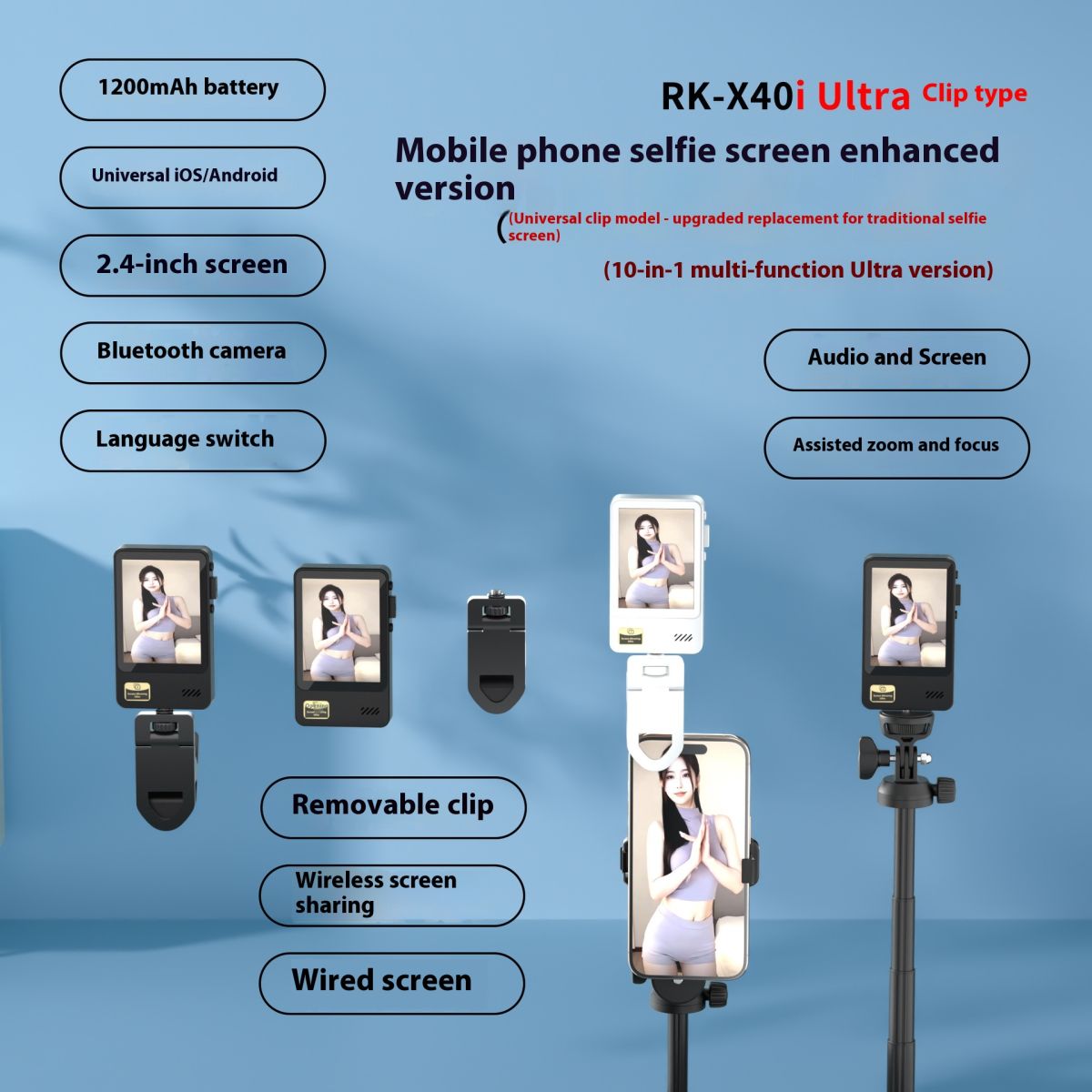 Mobile Selfie Screen Sharing Device Wireless