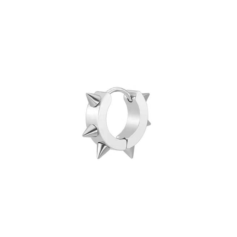 Ear Clip Plating Accessories Stainless Steel Round Earrings